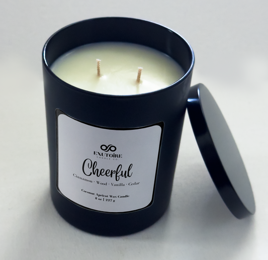 Exutoire Candle Co 8 oz Cheerful Cinnamon Wood Vanilla Clove & Cedar